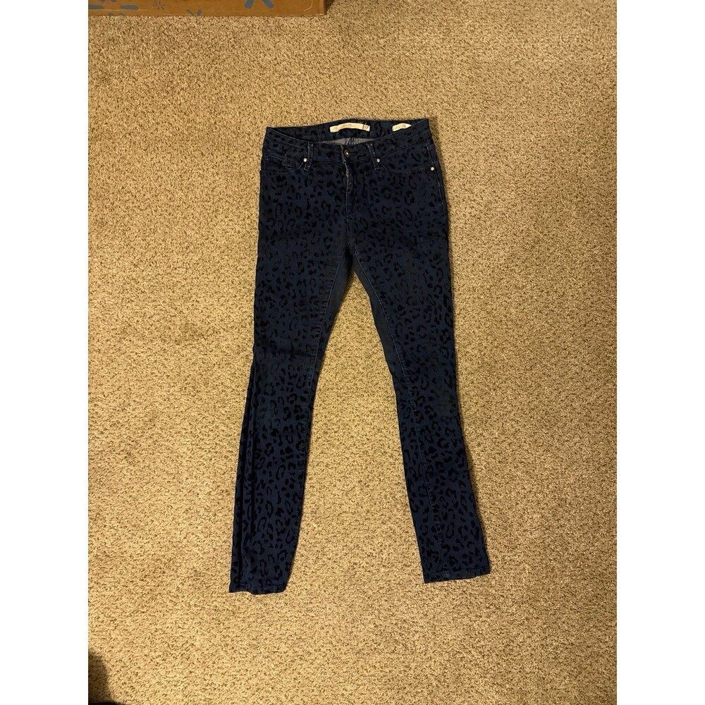Zara Blue Leopard Print Women’s Pants Clothes Size 2